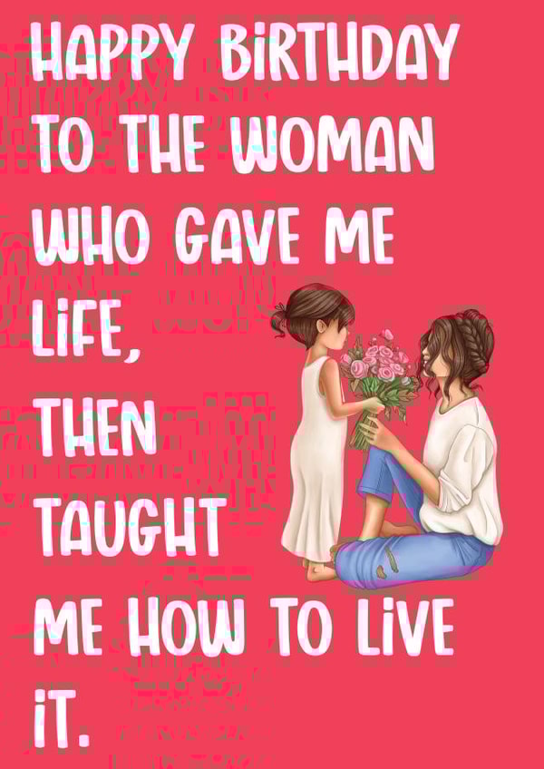 Cute Birthday Card For Mum 1002 created by Exquisite Studio