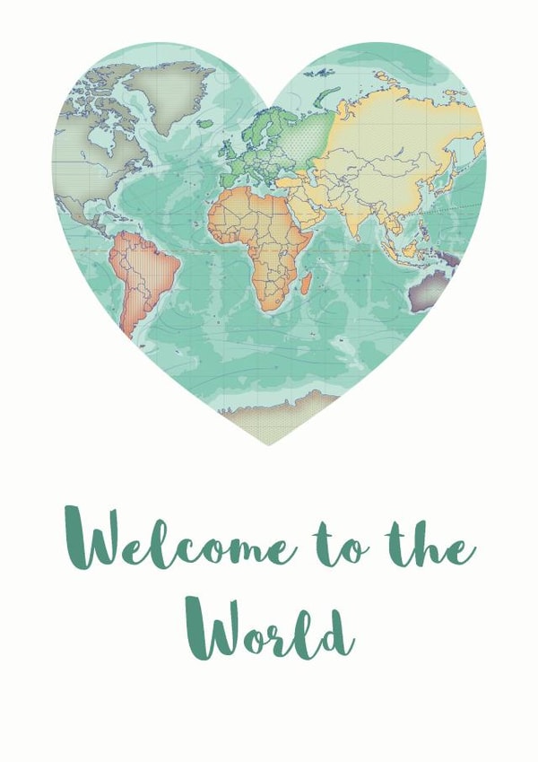 Welcome to the World New Baby card created by Bombus