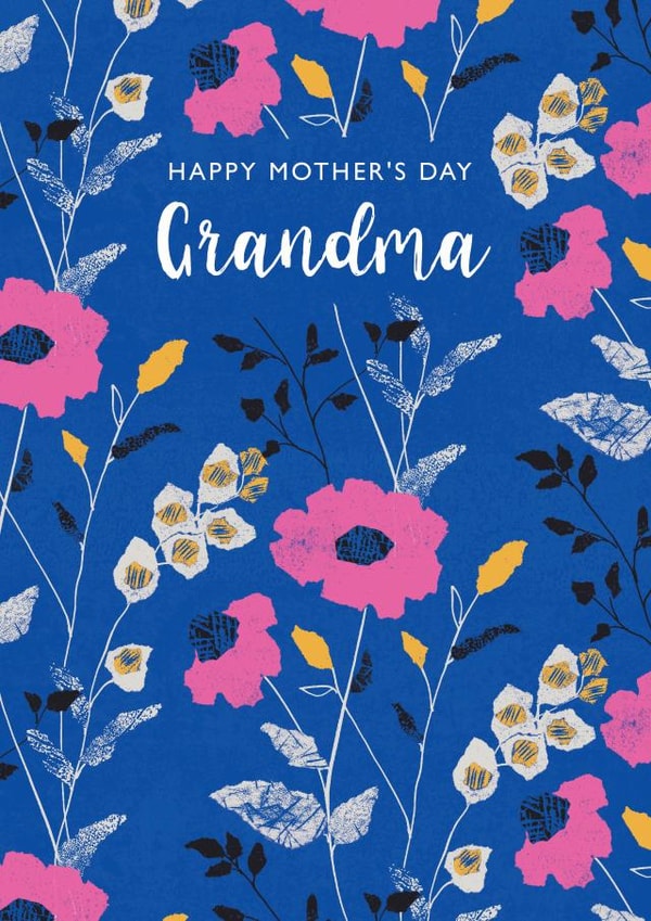 Classic Mothers Day Card - Grandma - Flowers - Happy Mothers Day Grandma created by Rebecca Prinn