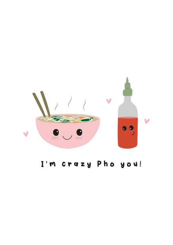 Pho valentine's card created by Giggl Greetings 
