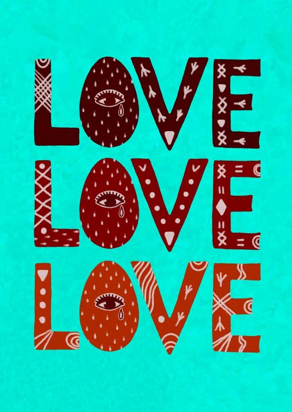 St. Valentine card created by Katherine Polyakova