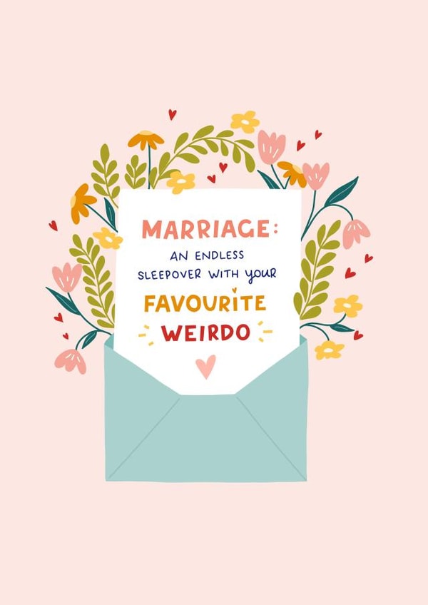Favourite weirdo - Envelope themed card created by Make and Tell