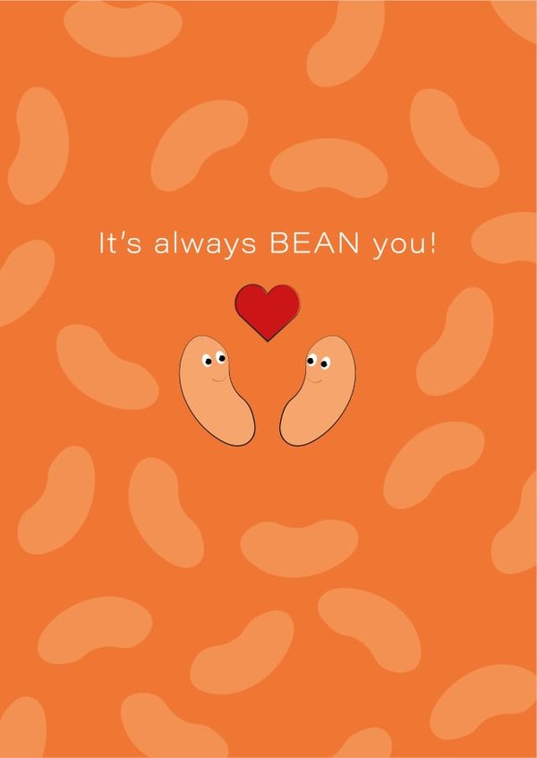 It's always bean you Valentines Day card created by Betty Creative