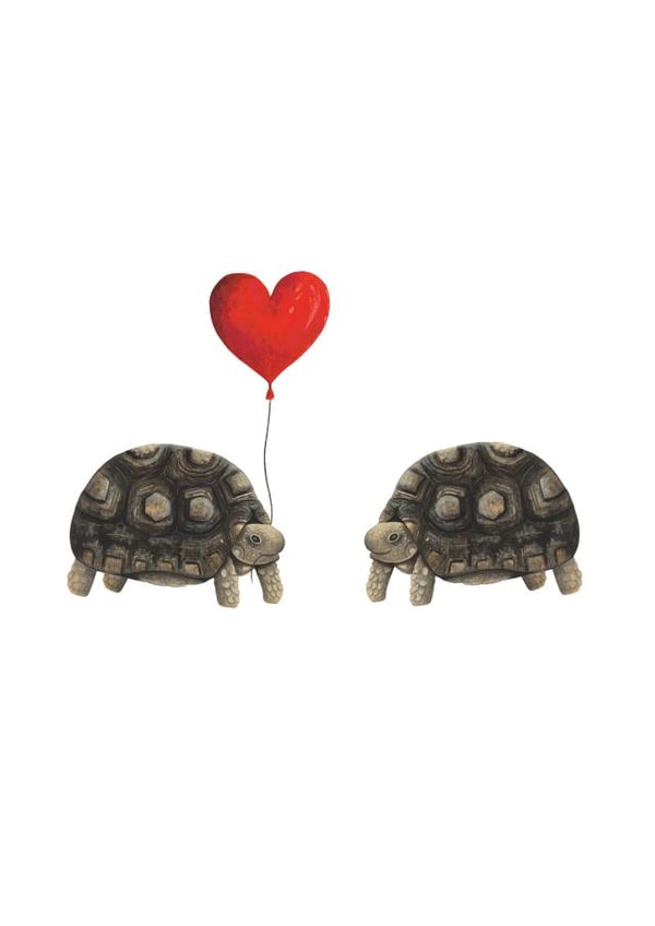Tortoise Love Card 1000 created by Nic Allan