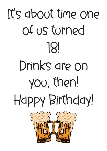 Funny 18th birthday card | thortful
