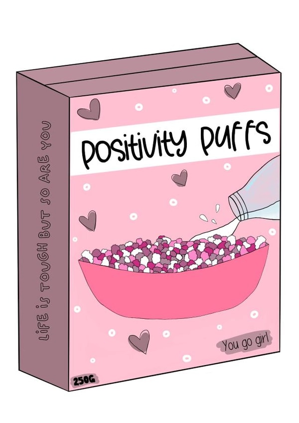 Positivity Puffs created by Emily Calver