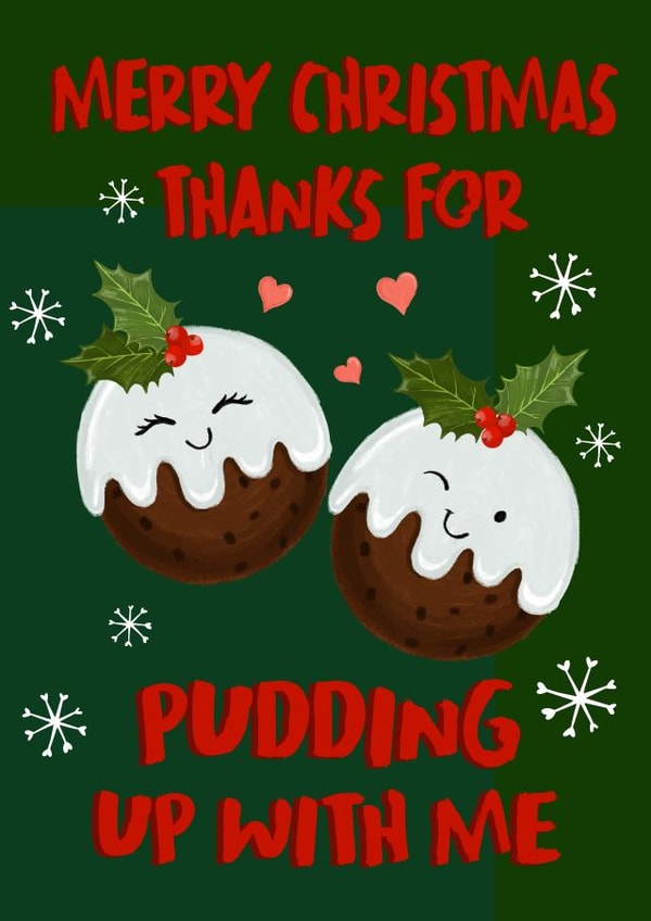 Christmas Pudding Christmas card created by The Jaunty Cocoon