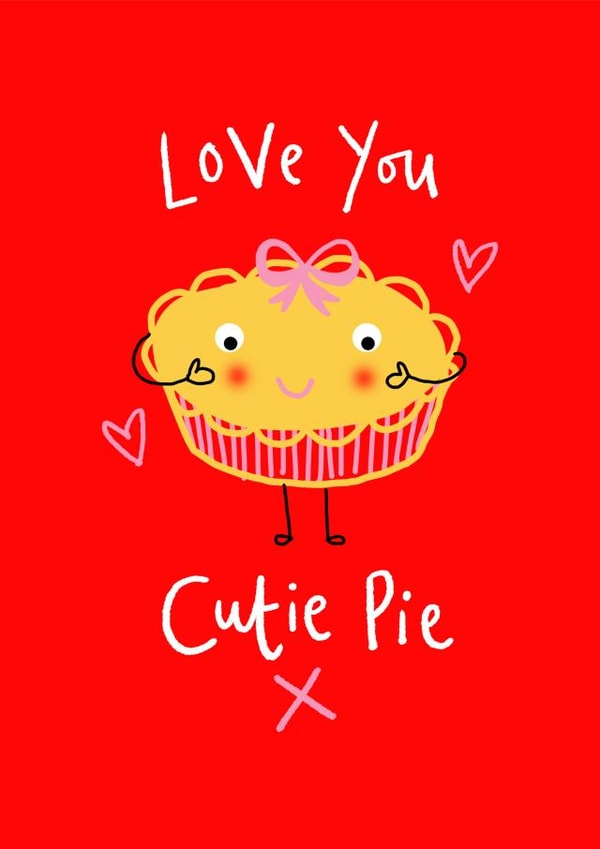 Love You Cutie Pie Valentine created by Lindsay loves to draw