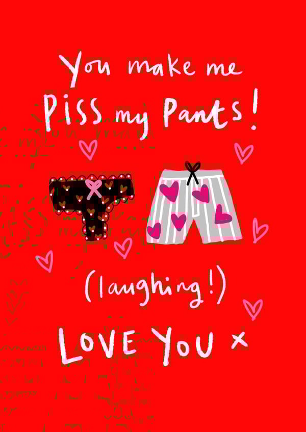 Valentine Laughing Pants created by Lindsay loves to draw