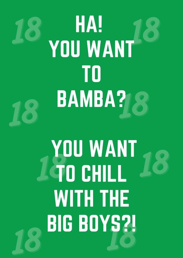 tiktok audio meme 18th birthday card created by Curly Cards