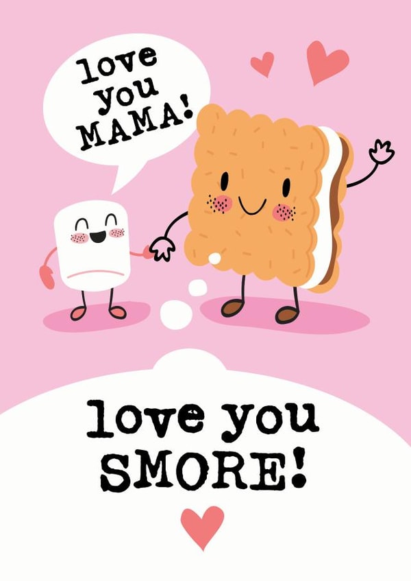 Love you Smore Cute Mothers Day Card / Mum Birthday | thortful