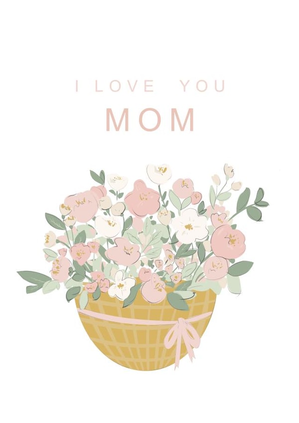 Basket of Flowers Love Mother`s Day created by Yana Shevchenko