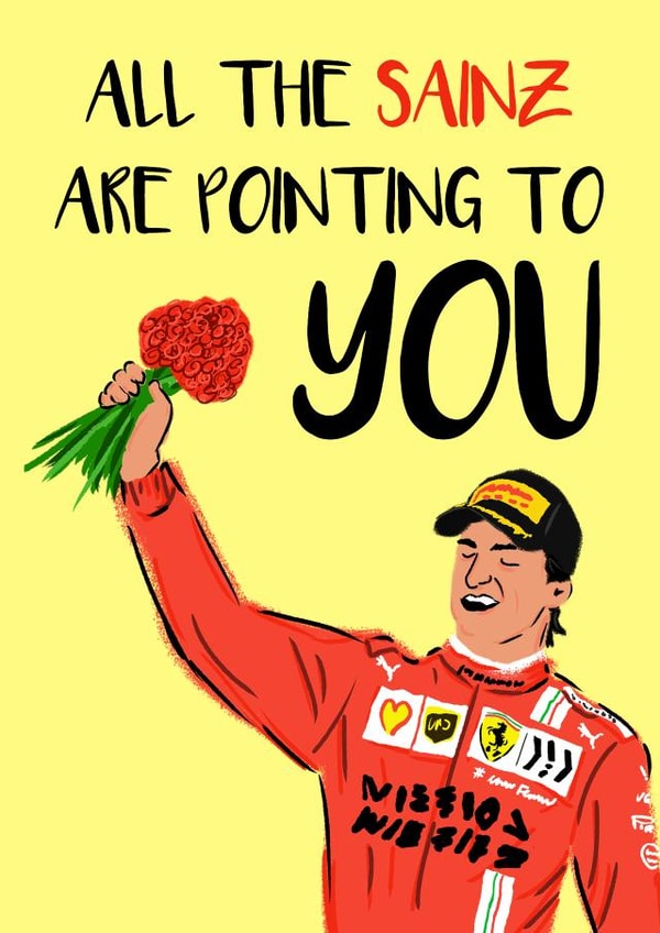 Carlos Sainz F1 Valentines created by Fancy Boy