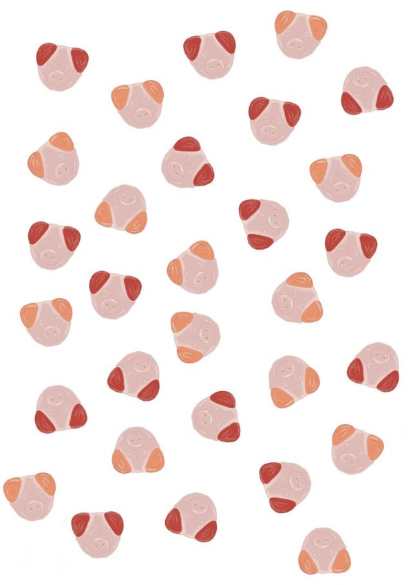 I love you more than Percy Pig sweets created by Alexia James