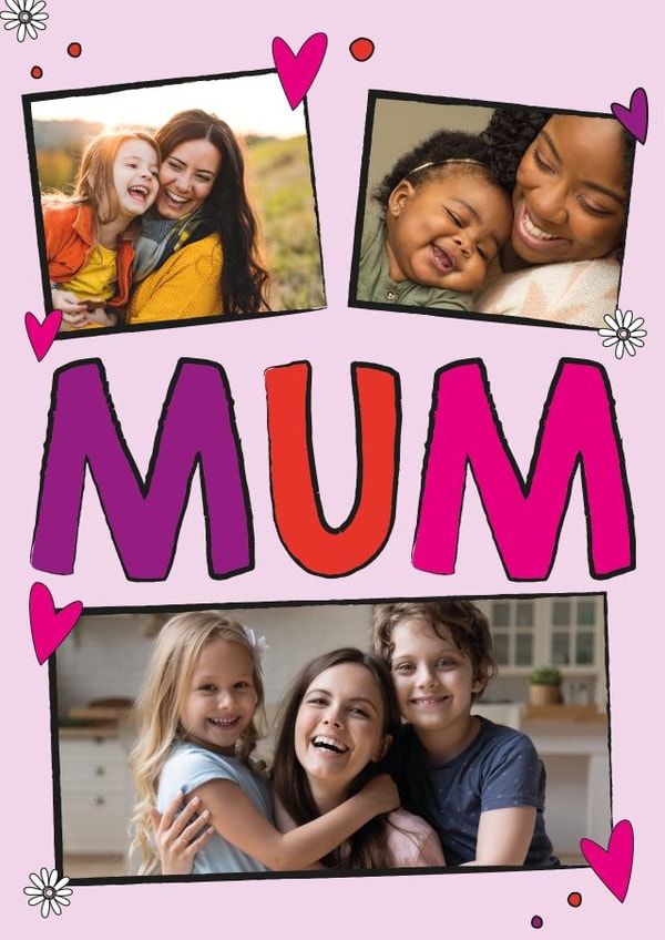 Mum flowers Mothers Day Personalised Photo Card 17366 created by Quinton cards