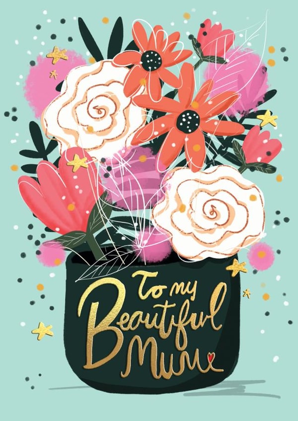 To My Beautiful Mum Mother Day Card created by NICHOLA COWDERY ILLUSTRATIONS 