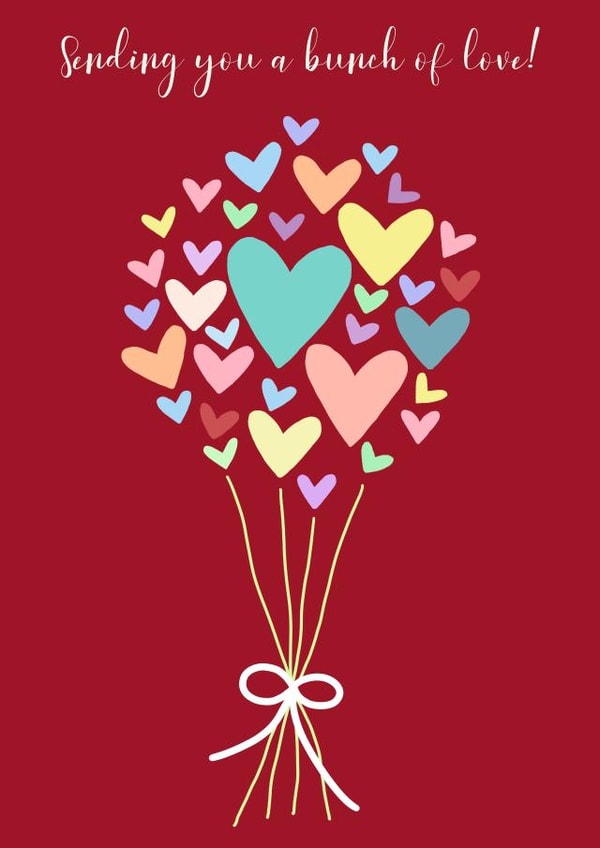 Sending you a bunch of love! created by Rebecca Ensor