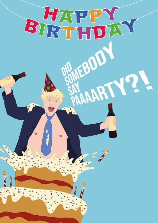 Birthday Party Boris Card created by Creative Colin