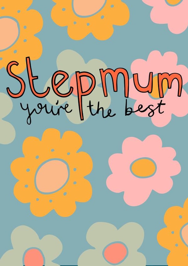 Stepmum Mothers day card created by Dottypink Designs