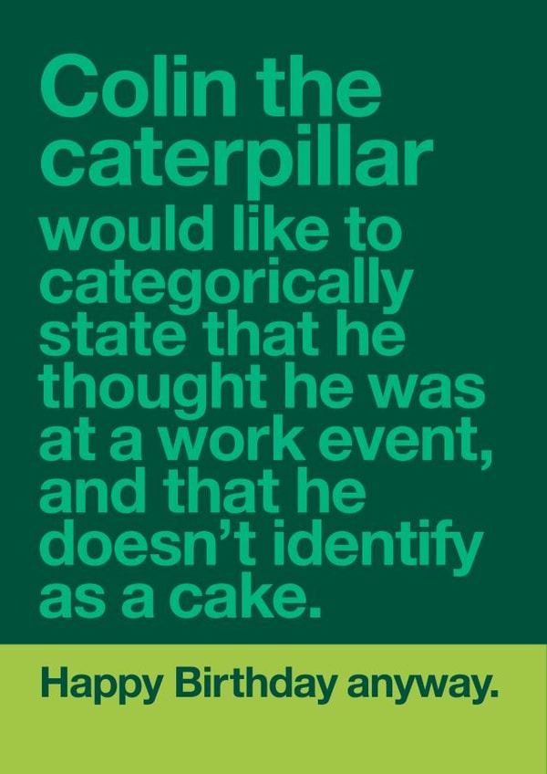 Funny political Boris and Colin birthday card created by Wordplay Design