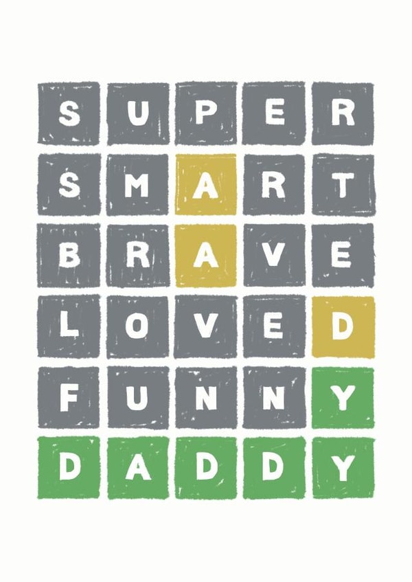 Happy Birthday Daddy Wordle Card created by Paper Plane
