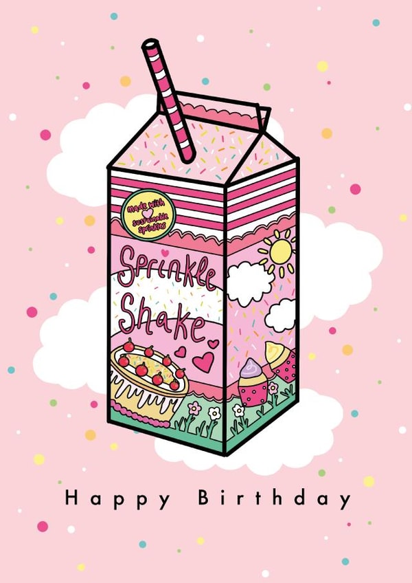 Happy Birthday Sprinkle Milkshake created by The Sugar Bell