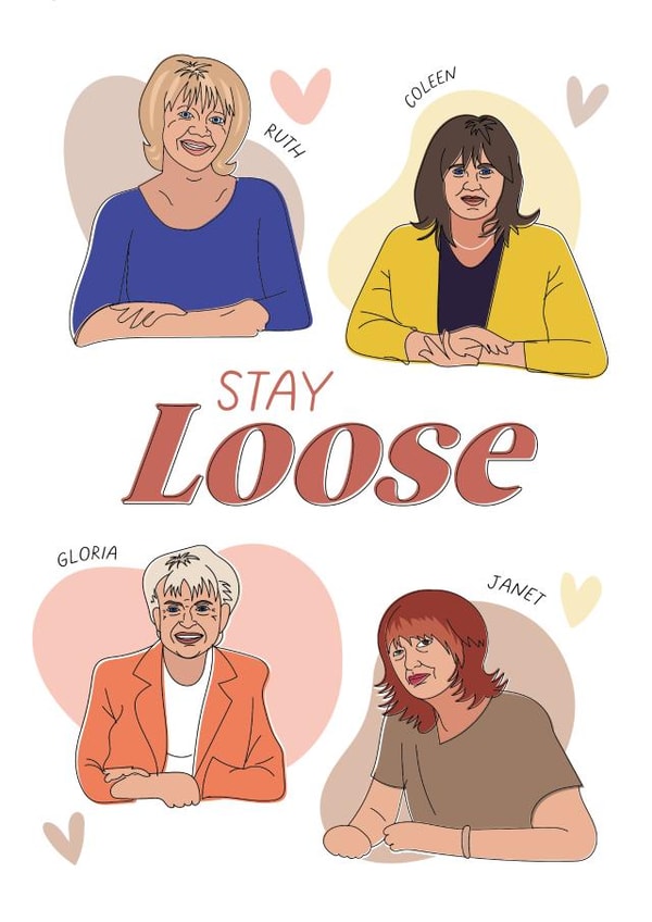 Stay Loose - Loose Women Valentines Day and Birthday Card created by @veryarshshop