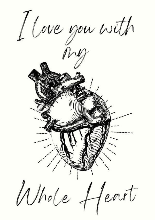 My Whole Heart Love Card created by Lilac Hailstorm