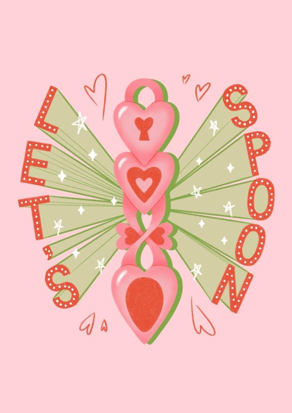 Let's Spoon Valentine's Love card created by Angharad Ffion Design 