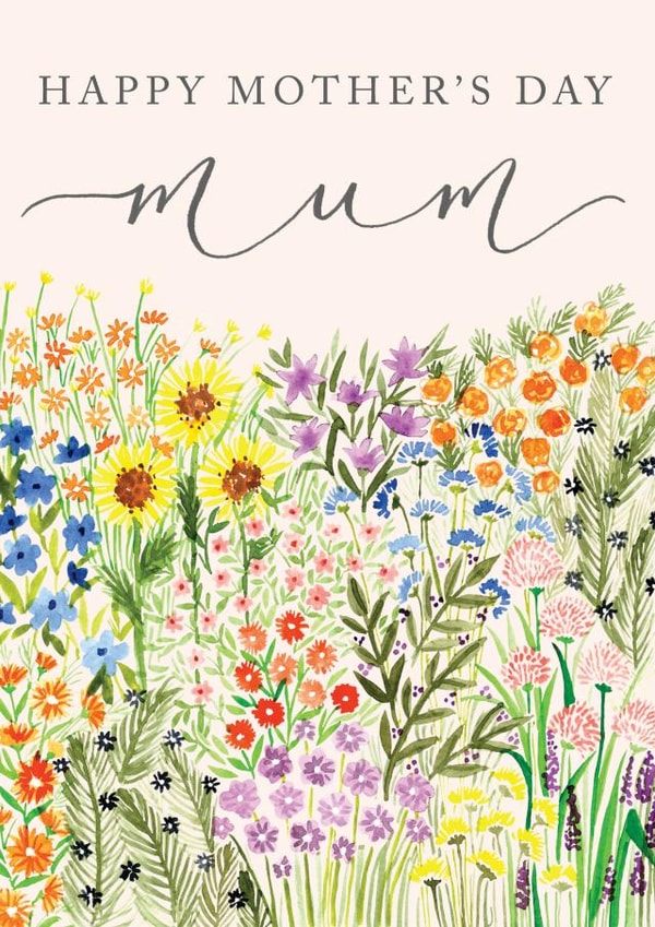 Pretty Mothers Day Card - Flowers - Happy Mothers Day Mum created by Making Meadows Ltd