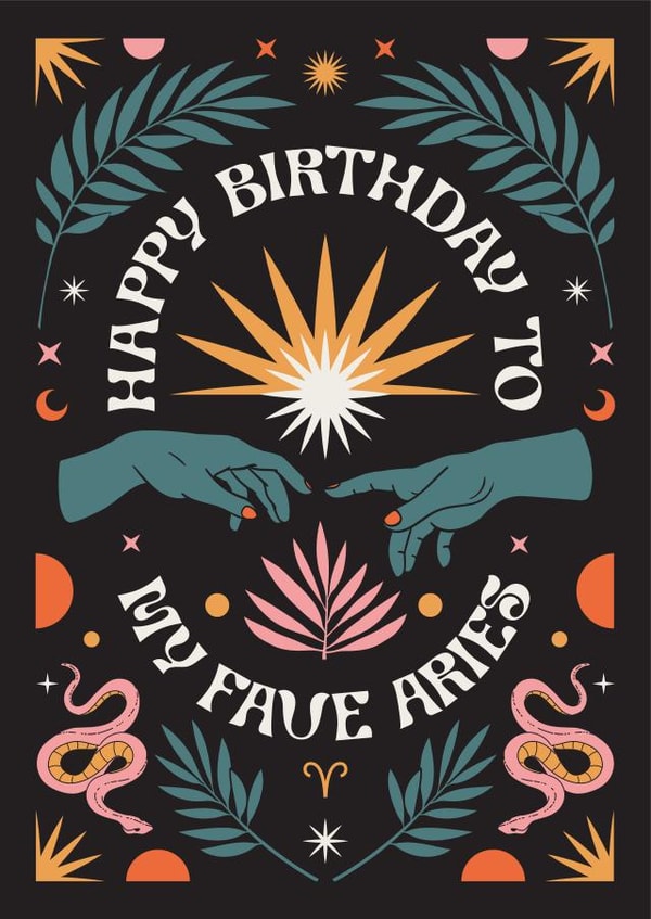 Happy Birthday To My Fave Aries Card created by Oh Ellie Studio