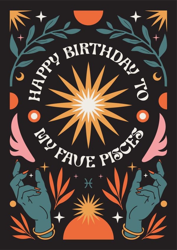 Happy Birthday To My Fave Pisces Card created by Oh Ellie Studio
