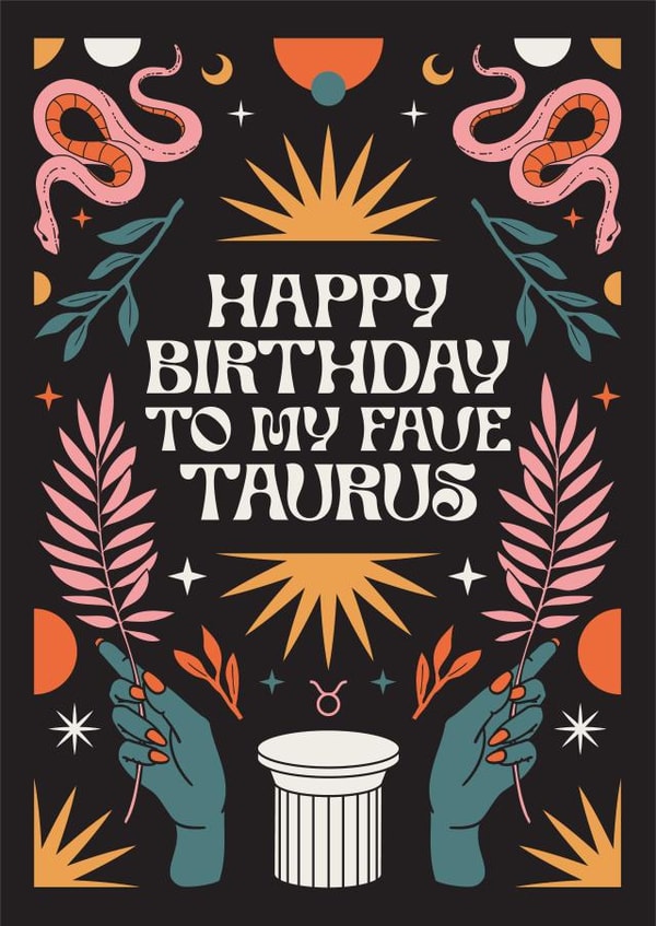 Happy Birthday To My Fave Taurus Card created by Oh Ellie Studio