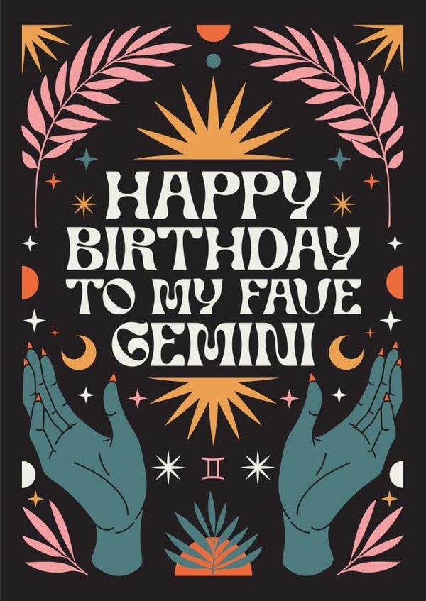 Happy Birthday To My Fave Gemini Card created by Oh Ellie Studio