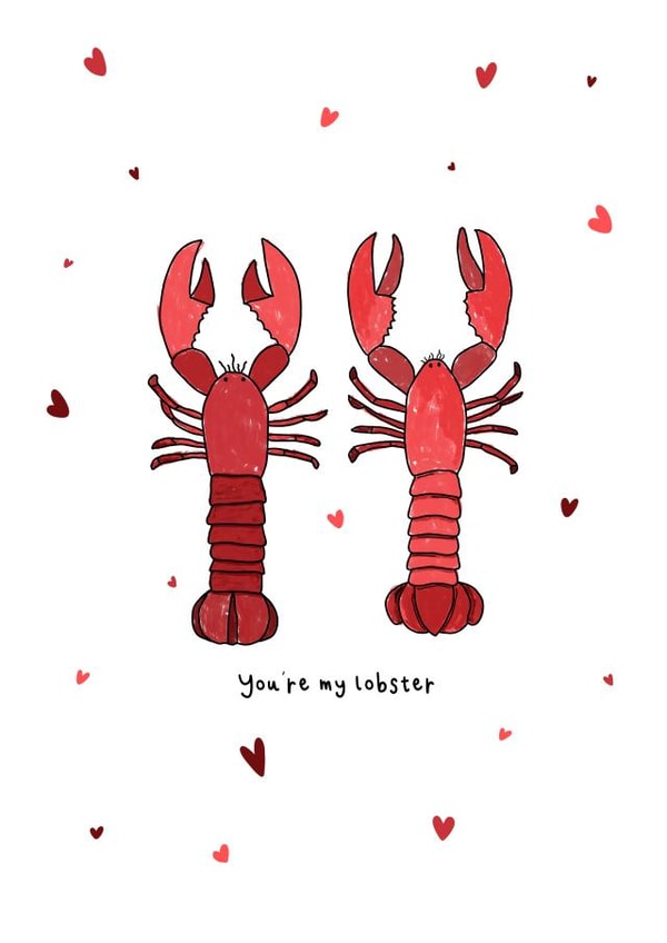 Lobster Valentines Day Card created by Sarah Shields Studio