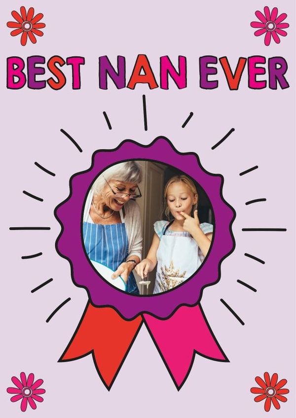 Best Nan award card created by Quinton cards