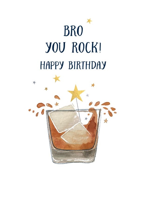Bro you rock! Happy birthday created by Katie Phythian Design