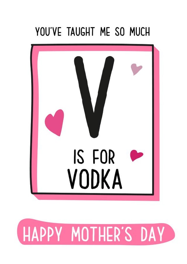 V is for... Vodka! created by Rosewood Design