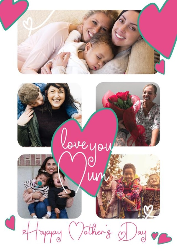 Love you mum photo card created by Rosewood Design