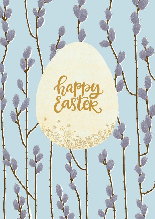 Floral patterned Happy Easter card created by Fariza Kartbayeva