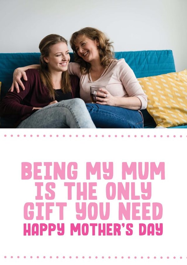 Gift Mum Personalised Photo Card 8255 created by Filthy Sentiments