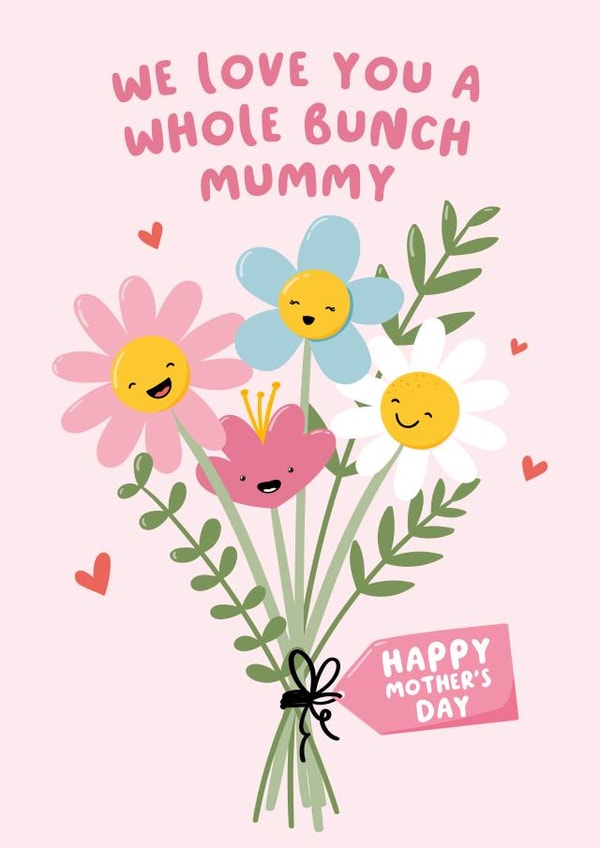 We Love You a Bunch Mummy Mother's Day Card created by Macie Dot Doodles