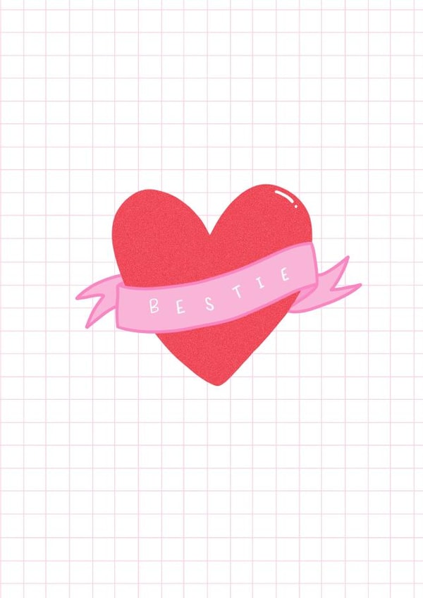 Bestie Greeting Card created by Lily O'Neill