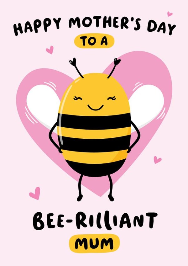 Bee-rilliant Mum Mother's Day Card created by Macie Dot Doodles