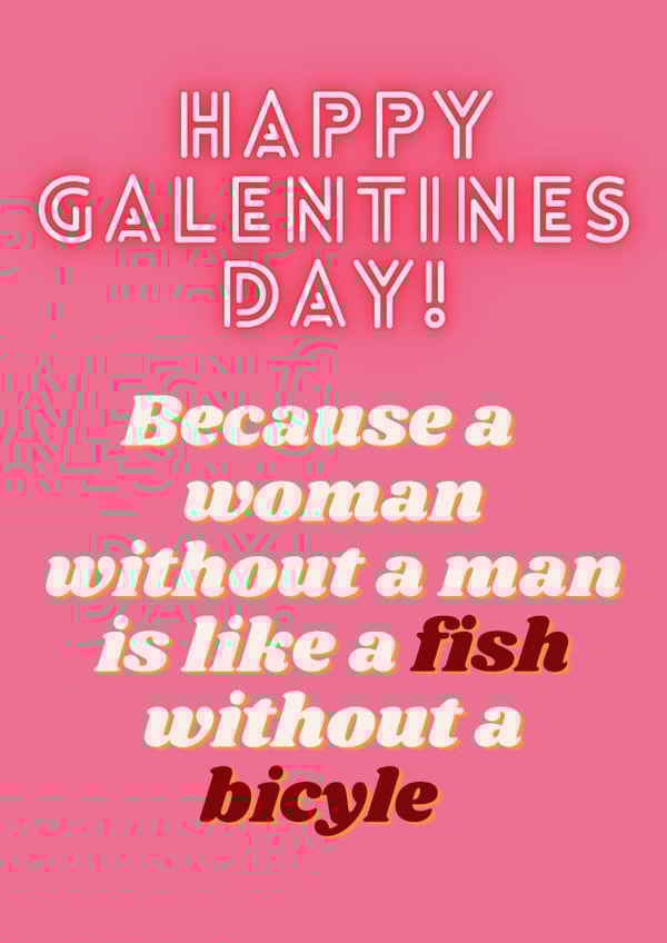 Galentines Day Feminist Card 1001 created by My Touch