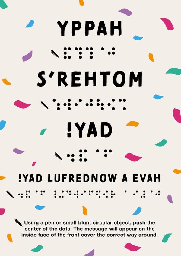 Happy Mother's Day Braille Blind Card created by Cards from Designers