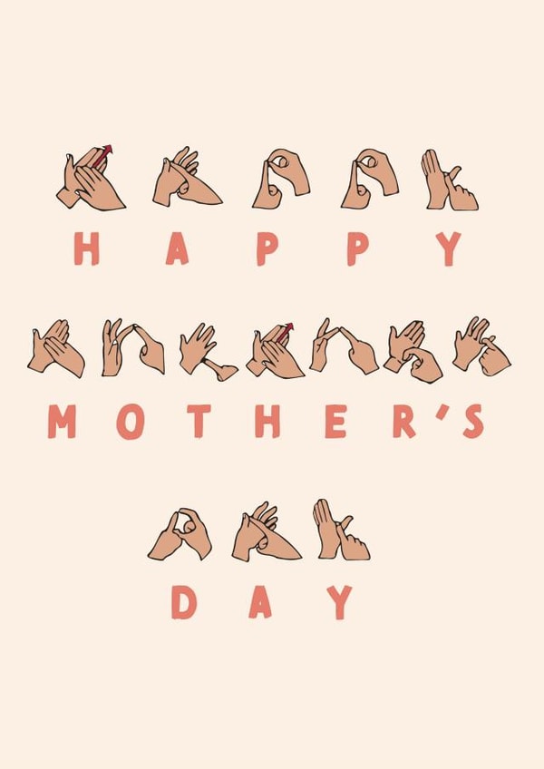 British Sign Language Mother's Day Card created by Cards from Designers