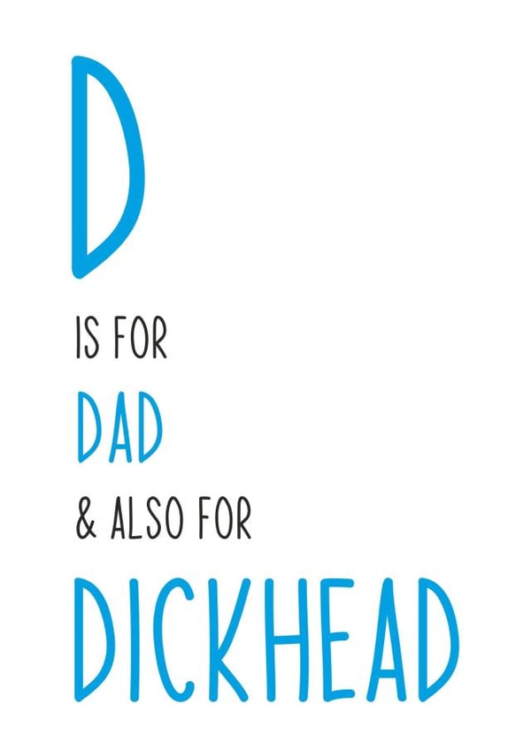D is for Dad Father's Day card created by Totally Mailed It