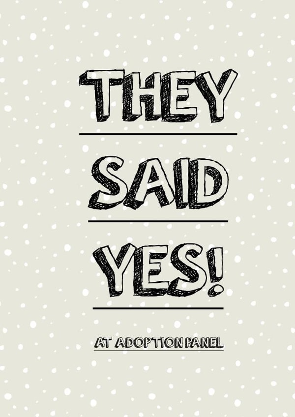 Adoption Card - They Said Yes! created by John Reeves