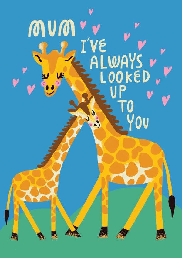 Mother's Day: Mum, I've Always Looked Up To You Giraffes card created by @AimeeStevens.Design